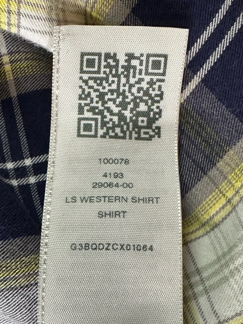 True Religion Men’s Western Plaid Pearl Snap Button Down Shirt. Size 2XL